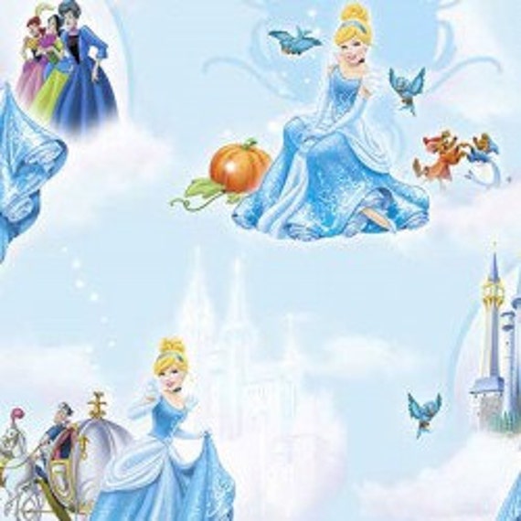 Cinderella FabricGirl Cotton FabricBlue Quilting