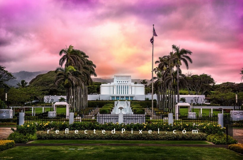 LDS Laie Hawaii Temple Print LDS Temple Art Temple