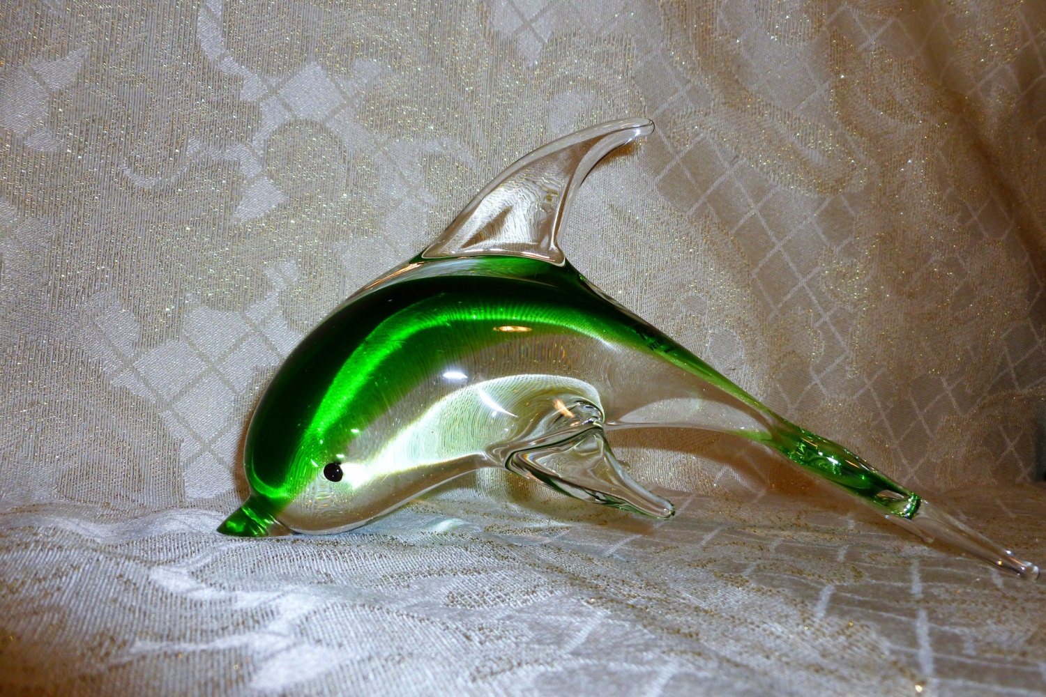 Murano Art Glass Vintage Large Dolphin