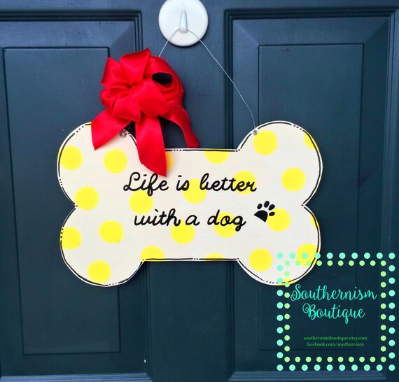 Wooden Door hanger Dog Door Hanger Dog by SouthernismBoutique