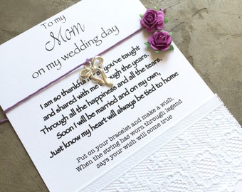 Mother of the Bride gift, Mother bracelet, Tie the knot bracelet, mother daughter, Wish bracelet, Mother of the bride bracelet, B12