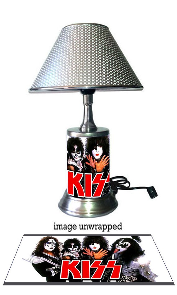 KISS Lamp with chrome shade rock band
