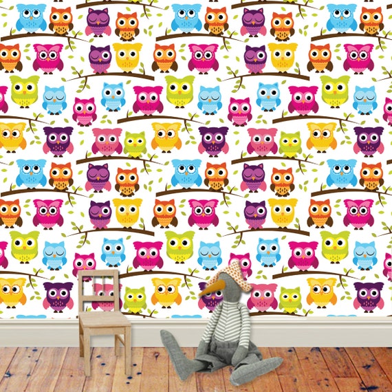 Childrens Wallpaper removable self-adhesive vinyl Peel by Printip