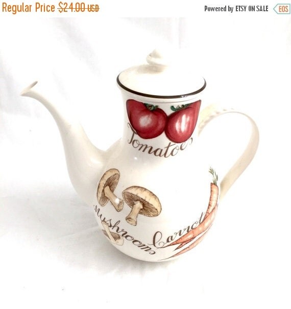 Spring Sale Vintage Fitz and Floyd teapot by Kimscottageloft