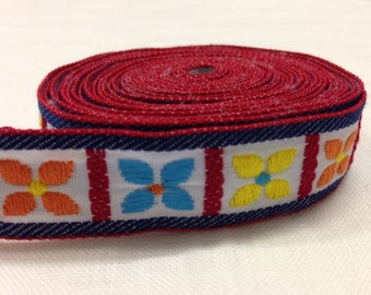 Nastro in cotone con decorazioni 20mm