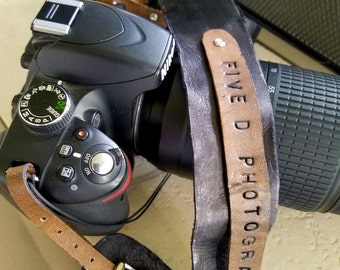 Custom leather camera strap