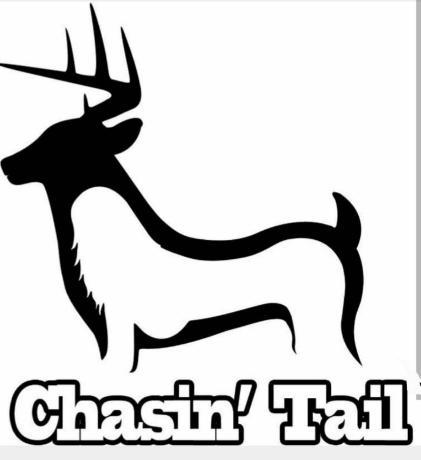 Hunting and fishing chasin' tail decal 6x6 by Hannahsvinyl