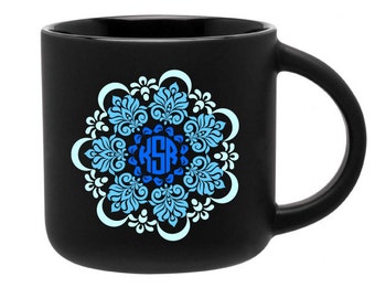 Mandala SVG file, 3 colors Mandala Monogram frame SVG file, Mandala monogram, Id#MM6