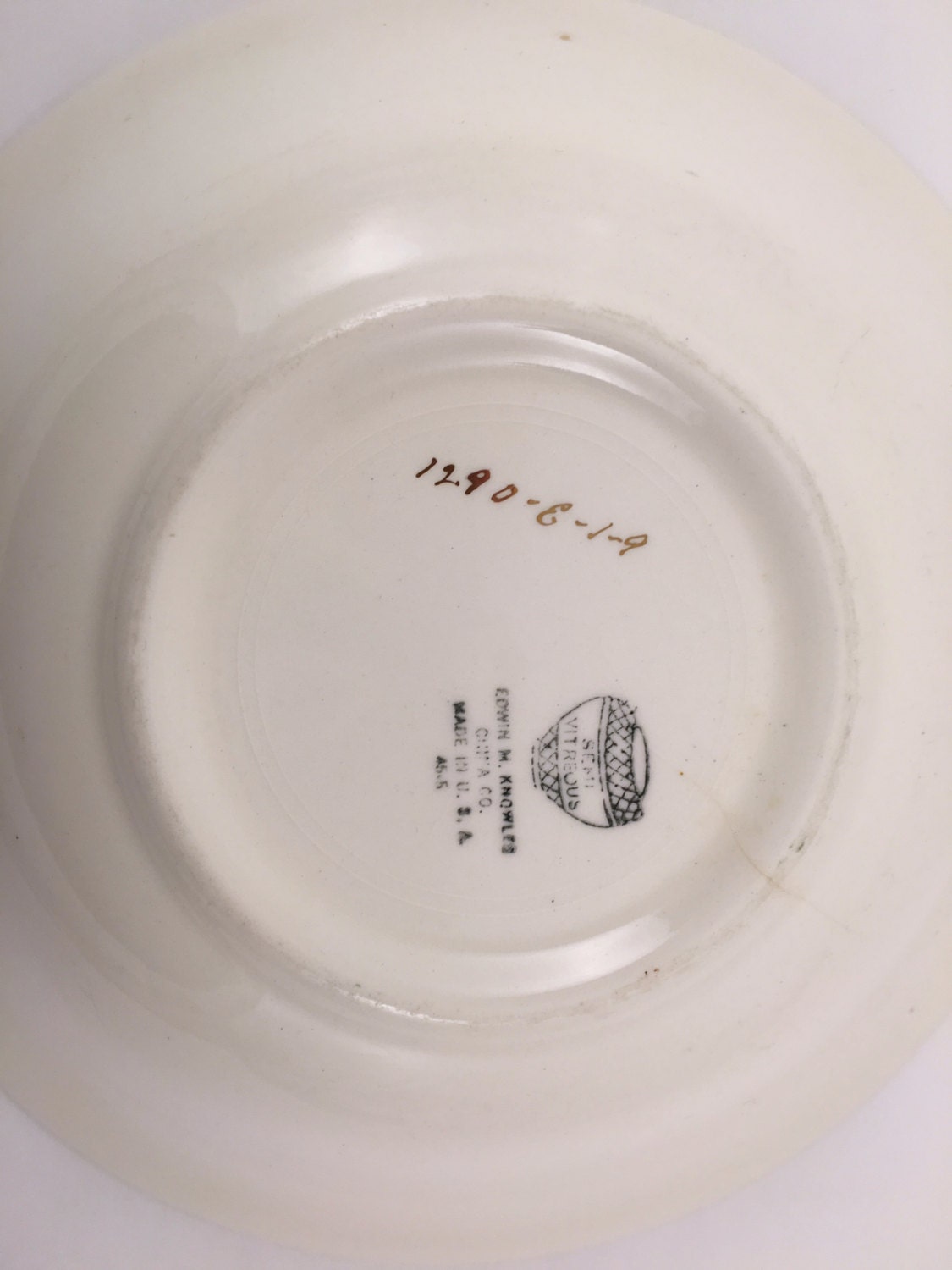 Knowles China Serving Bowl Mid Century China Bowl KNO59