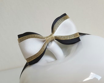 Great Gatsby bow tie/black white gold bow tie/Great Gatsby party/roaring 20s/vintage inspired/men bow tie/lady women bow tie/boys bow tie