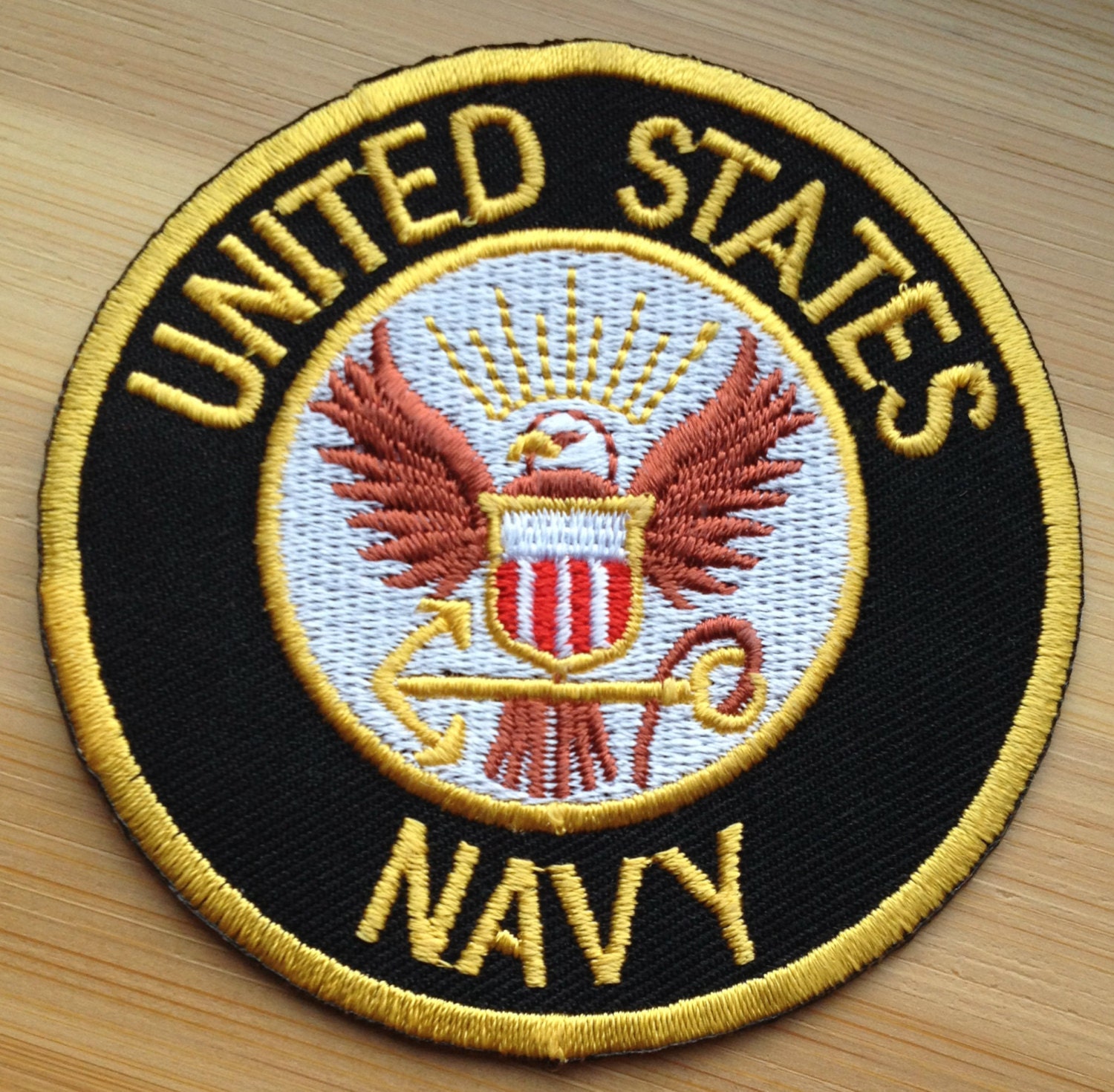 United States NAVY Embroidered Iron-on Patch USA Navy by PatchEire