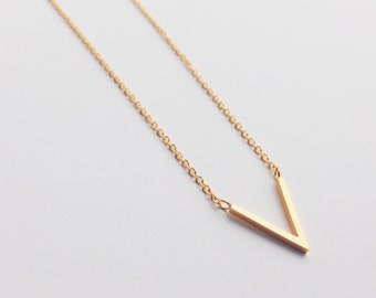 V shaped necklace | Etsy