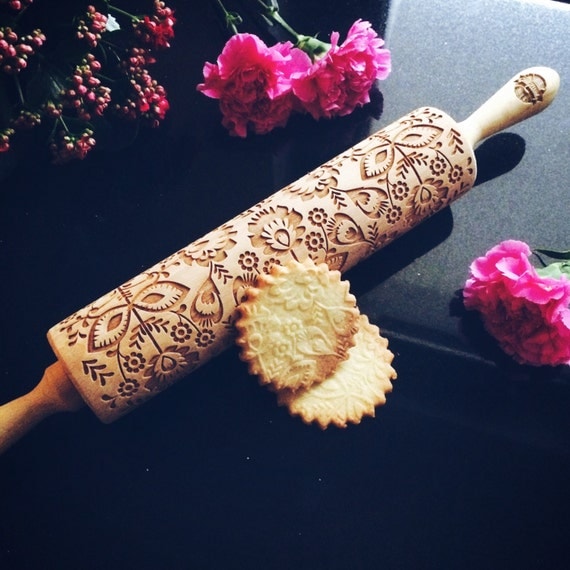 floral printed rolling pin
