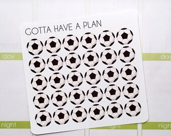 Planner Stickers Soccer Ball for Erin Condren, Happy Planner, Filofax, Scrapbooking