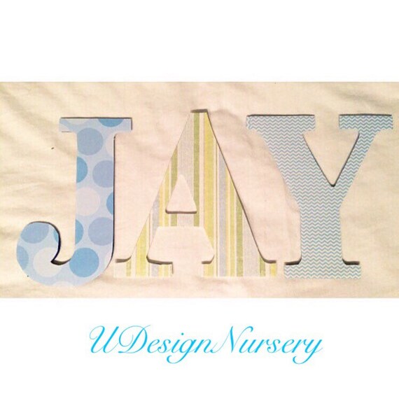 Baby Blue Nursery Letters Baby Boy Nursery by UdesignNursery