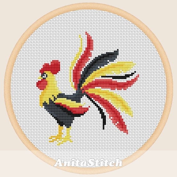 Rooster Cross stitch pattern