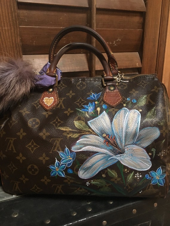 Hand painted Louis Vuitton. Lilly