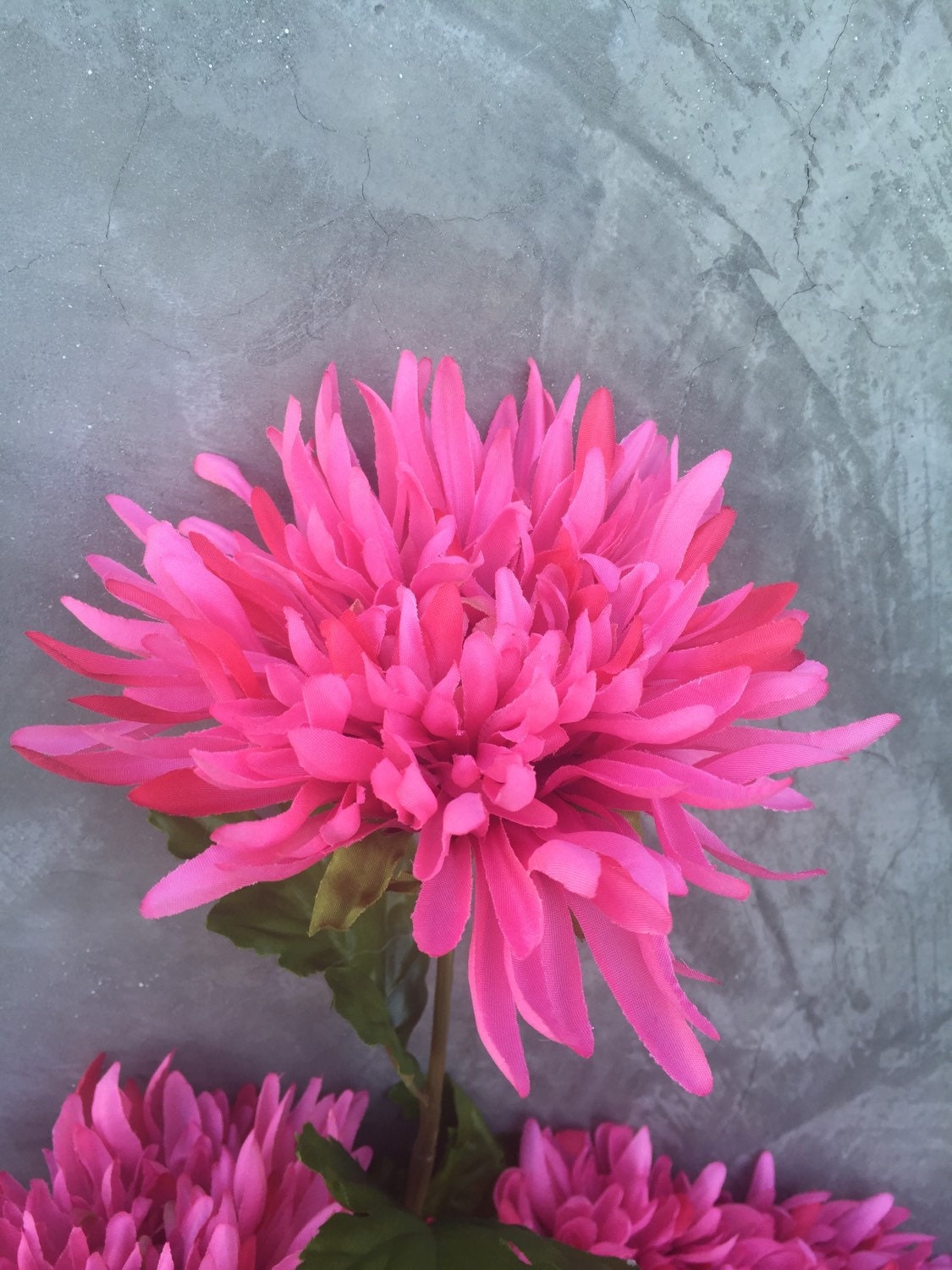Pink spider mums Silk flowers silk spider mums wedding
