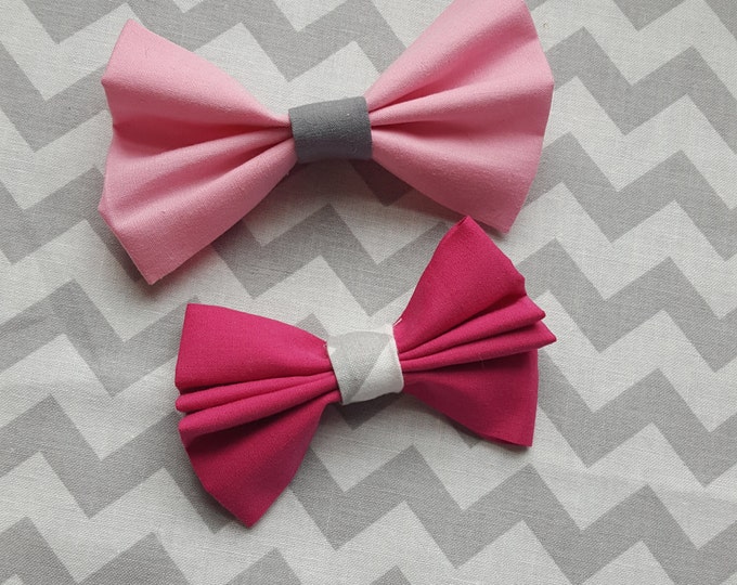 handmade child bow colorful bows, can be oversized toddler bow baby bow pink grey, blue orange matching bow, Christmas bow