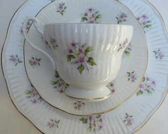 Royal Dover china cup saucer and dessert plate set