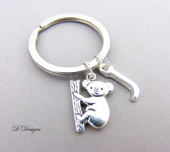 fluffy koala keyring