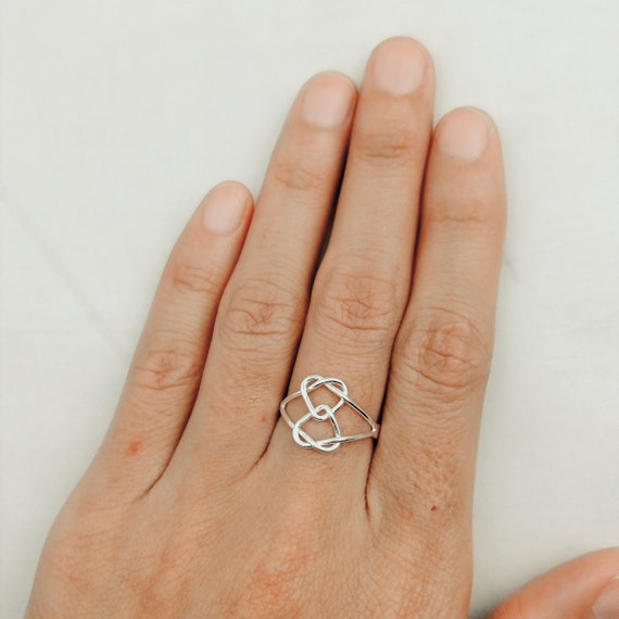 Knot Promise Ring Purity Ring Knotted Ring Rose Gold by JewelryRB