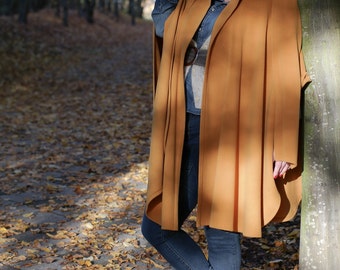Cape - mustard-yellow coat one size
