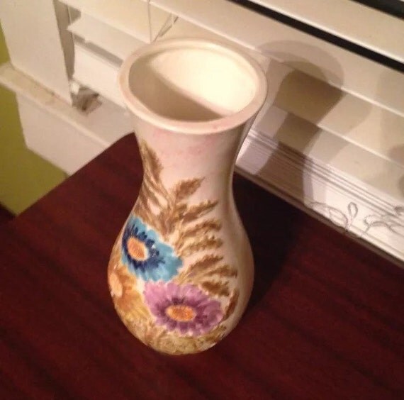 Holland Mold flower vase Floral Pink vintage Vase Jar Ceramic