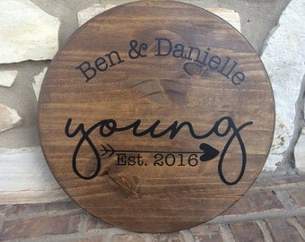 Personalized Lazy Susan Modern Love Story