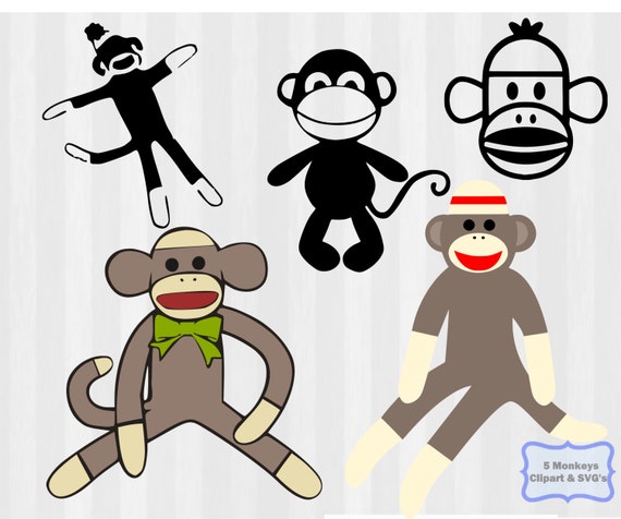 Sock monkey SVG Sock Monkey Clipart .svg .dxf .png by ...