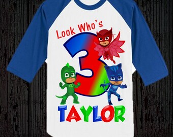 PJ Masks Birthday Shirt - PJ Masks Shirt - Other Colors Available