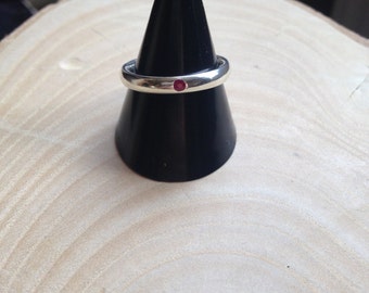 gypsy set red ruby silver ring ruby wedding ring flush set ruby uk ring size q us size 8 12 - Ruby Wedding Ring gypsy set red ruby silver ring ruby wedding ring flush set ruby uk ring size q us size 8 12 - Ruby Wedding Ring