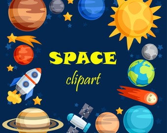 30% OFF AND MORE. Space clipart. Space clip art. Outer space. Outer space clipart. Planet clipart. Rocket clipart.