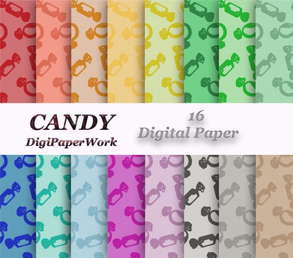CANDY Digital paper Instant download Scrapbook Paper Digital candy