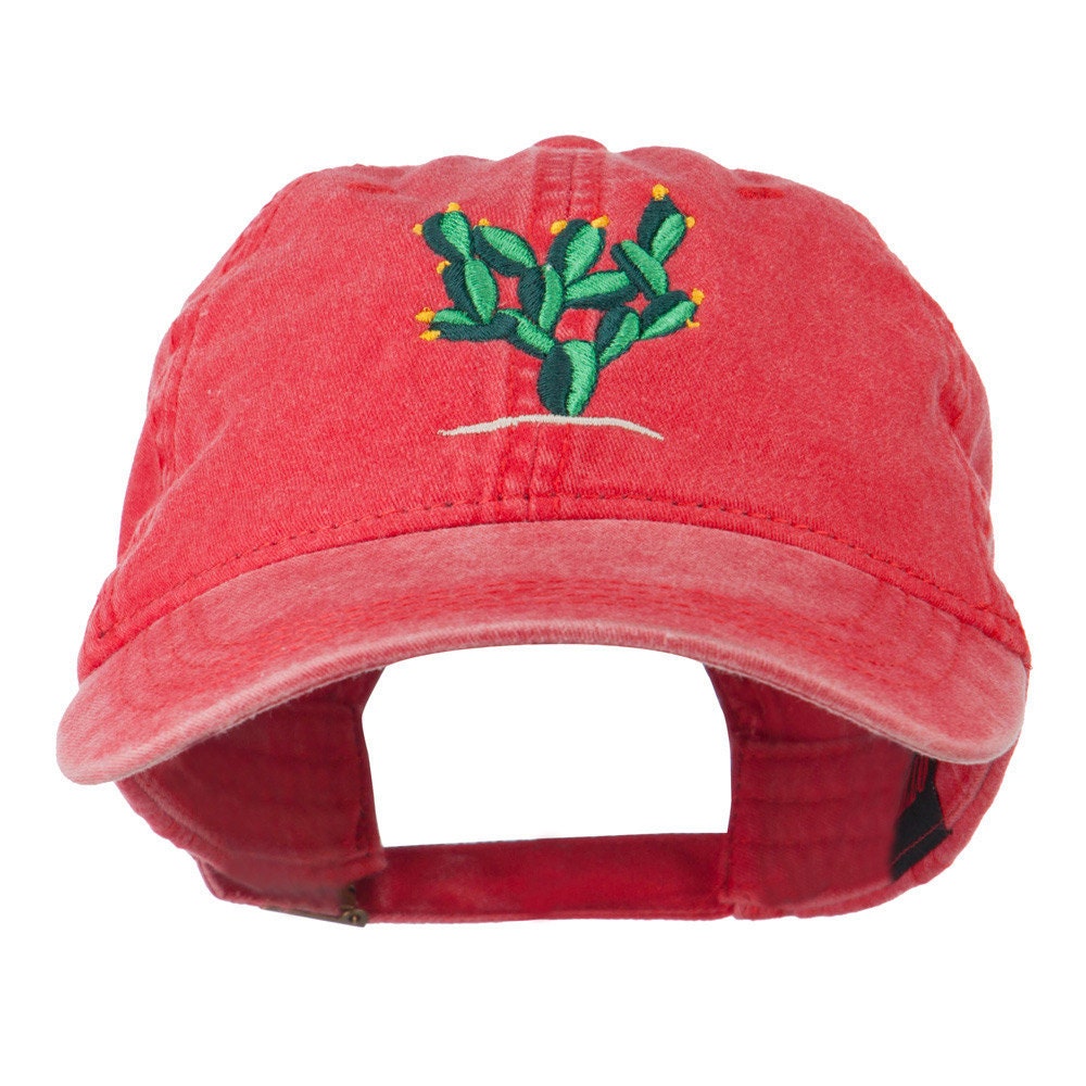 Cactus Embroidered Washed Cap