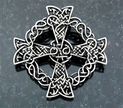 Pewter Celtic Cross Pin/PendantJPEW6082