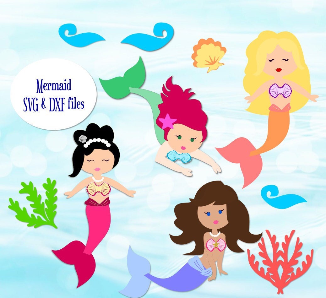 SVG Mermaid cut files SVGs for cricut cutting files for