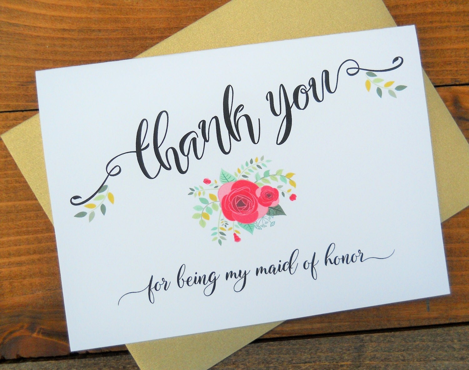 Inspirational 66 Maid Of Honor Thank You Card Wording