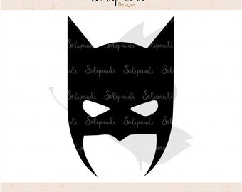 Batman Mask - SVG and DXF Cut Files - for Cricut, Silhouette, Die Cut Machines // scrapbooking // paper crafts // kids // solipandi // #104