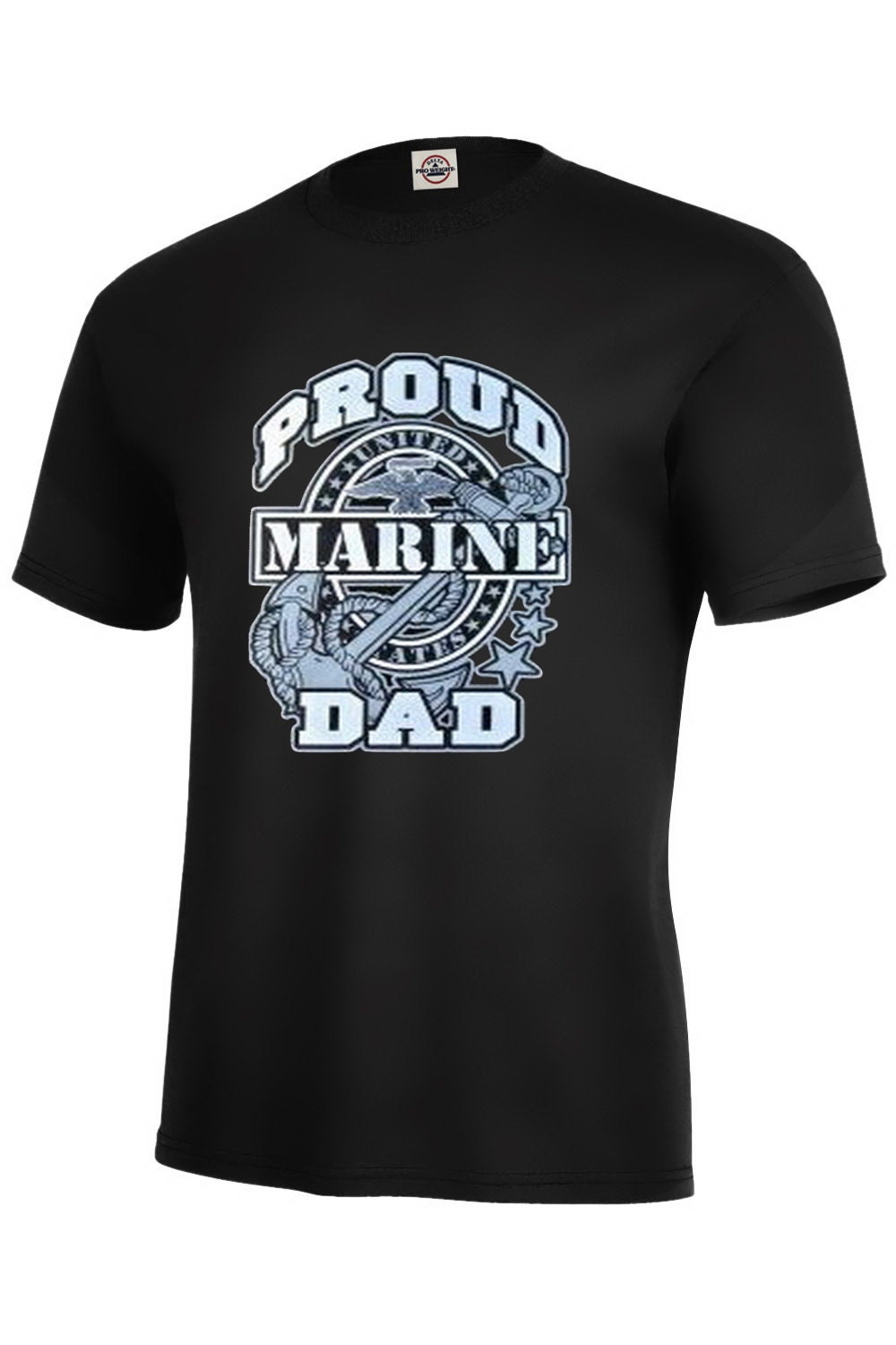 PROUD MARINE DAD T-shirt Adult Unisex Family Military P1