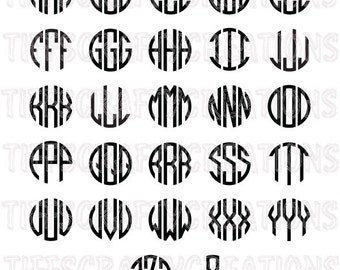 Monogram font file, monogram font svg, circle monogram cut, circle monogram font, cricut fonts, monogram svg letter, svg font files