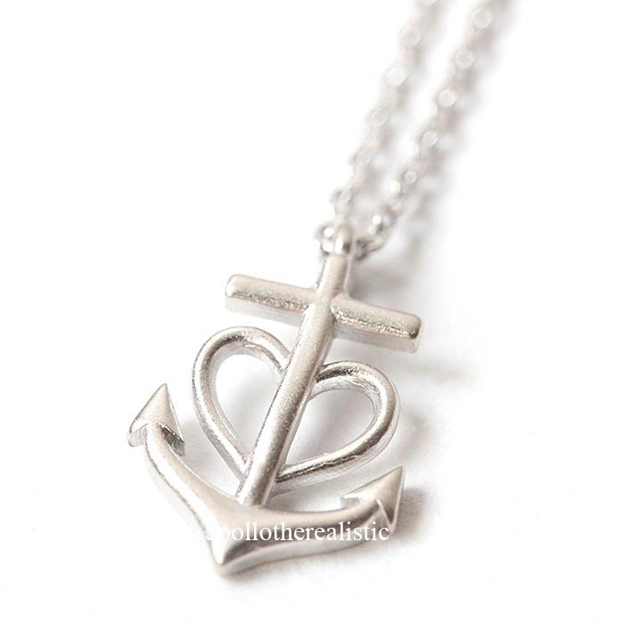 anchor necklace anchor heart necklace summer by apollotherealistic