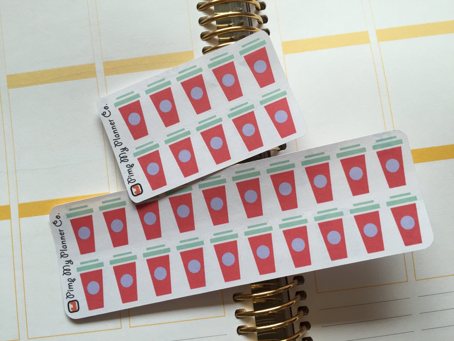 10/20 Coffee Cup Stickers Set by PimpMyPlannerCo on Etsy