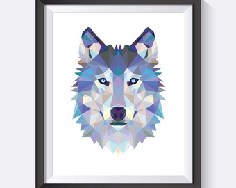 Wolf Wall Art wolf print wolf art wolf wall art geometric wolf print Wolf Wall Art wolf print wolf art wolf wall art geometric wolf print