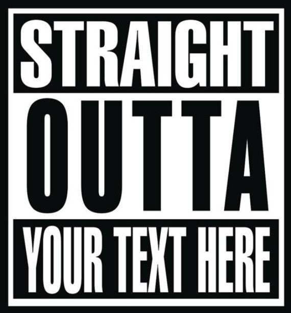 Custom Your Text Straight Outta Compton Movie Ice Cube NWA