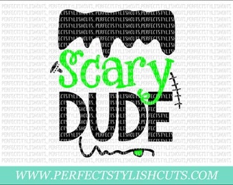 Scary Dude SVG, DXF, EPS, png Files for Cutting Machines Cameo or Cricut - Halloween Svg, Boy Svg, Trick or Treat Svg, Frankenstein Svg