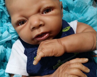 SOLD...SOLD...Reborn Baby Doll- African American LE Maikey by Angela Degner