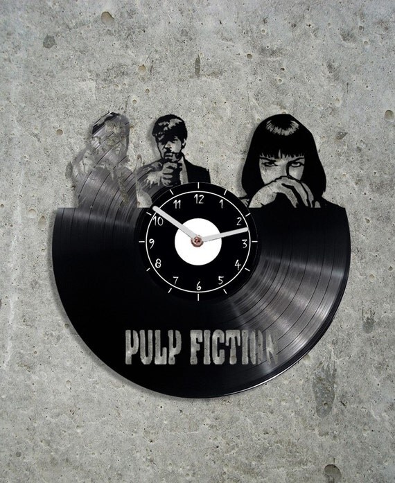 Vinyl clock Pulp Fiction Pulp Fiction clock Pulp Fiction