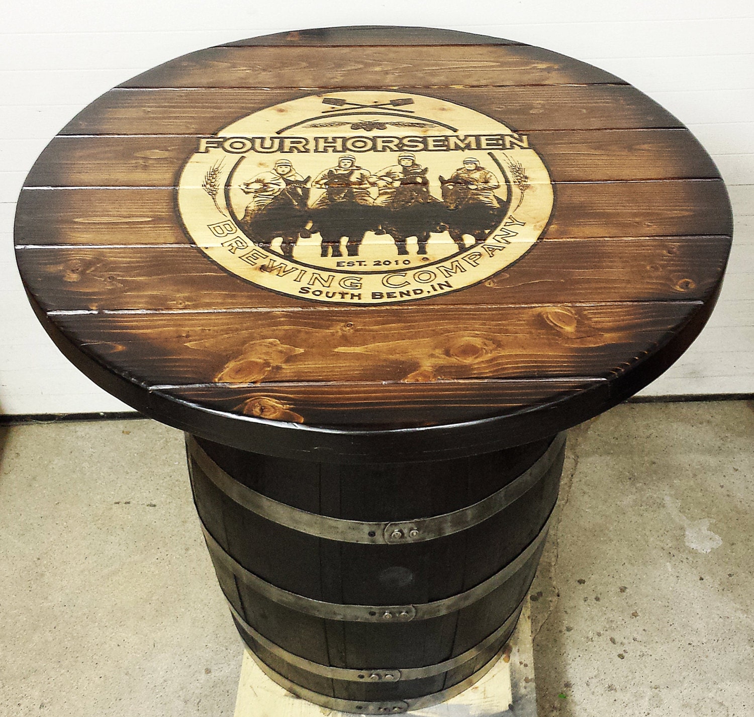 SOLD OUT Customizable whiskey barrel pub table, game table, poker man
