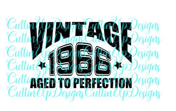 Download Vintage 1966 Aged to Perfection SVG Cutting File by ...